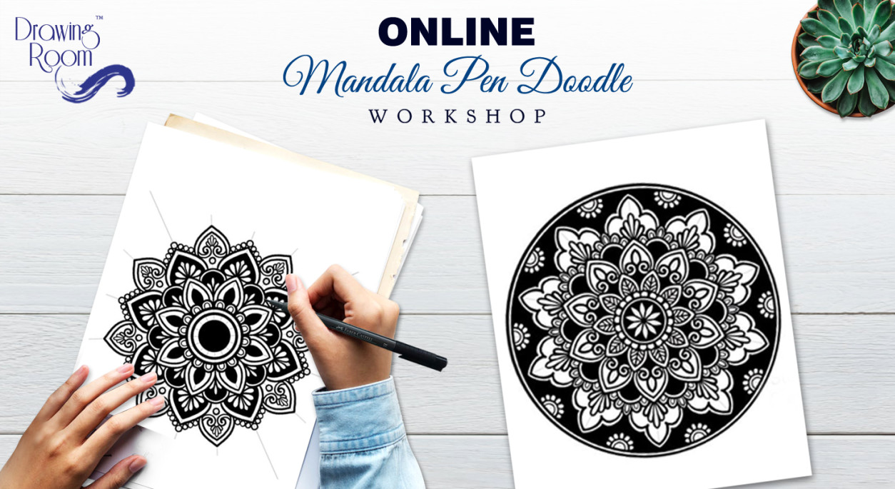 Online Mandala Pen Doodle Workshop by Drawing Room