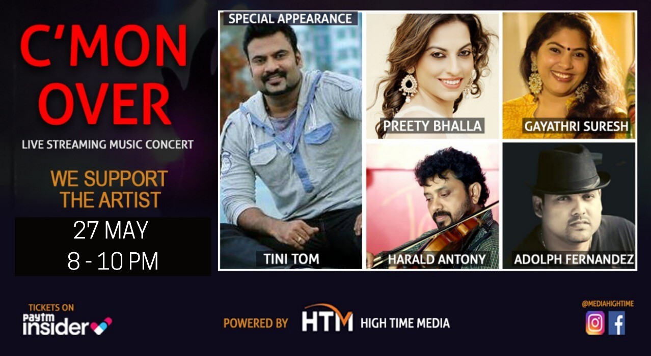 C'mon Over - Live Streaming Music Concert featuring Tini Tom, Preety Bhalla, Gayathri Suresh, Harald Antony, Adolf Fernandez