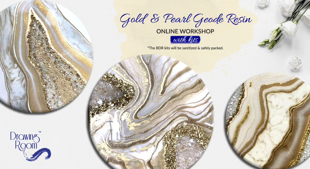 Geode Resin Art Online Workshop with Home Delivered Kits by Drawing Room