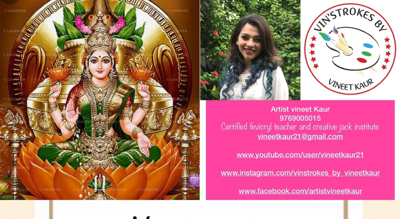 Goddess Lakshmi acrylic painting