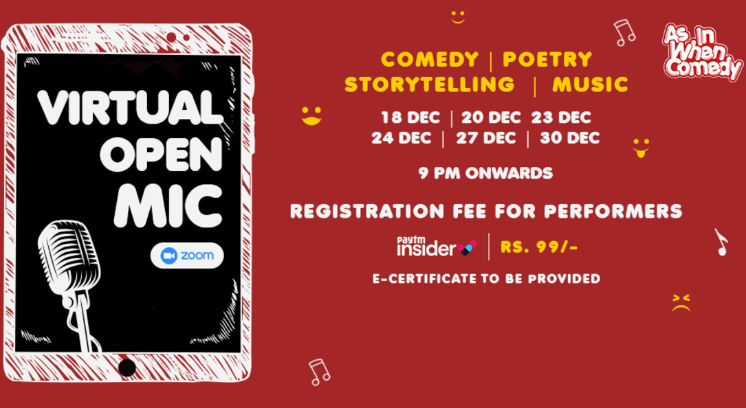 AS IN WHEN COMEDY - VIRTUAL OPEN MIC