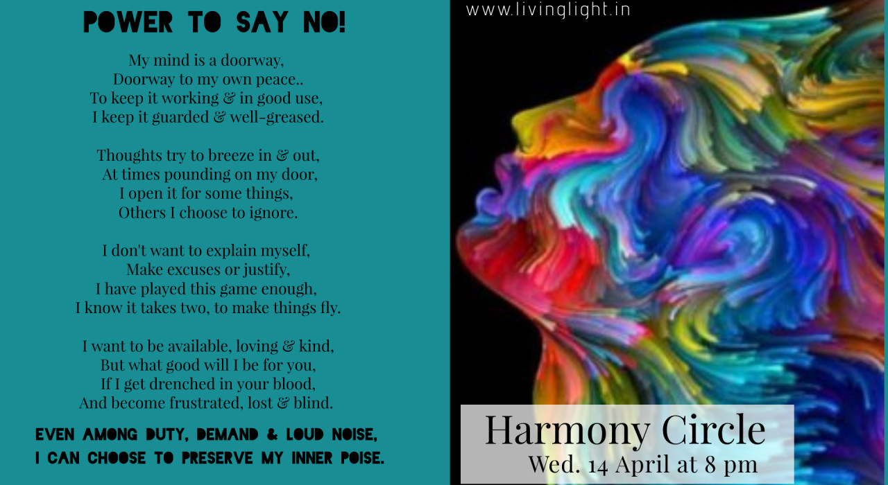 Harmony Circle - The power to say No!