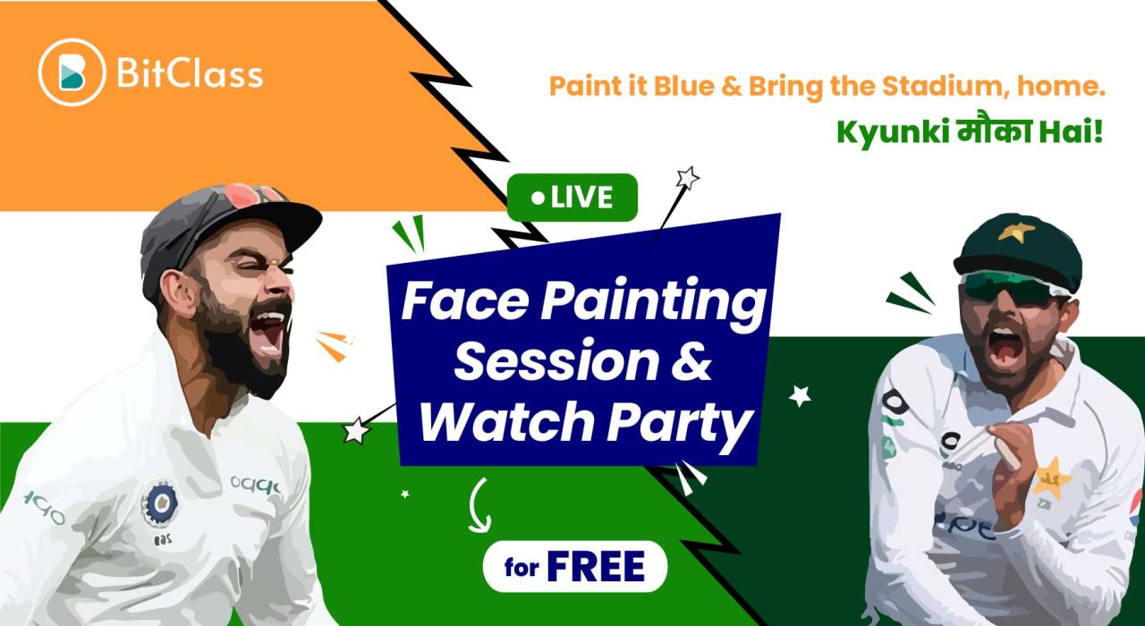 Face Painting & Watch Party | Gear-up for the Glorious Cricket Match this Sunday!