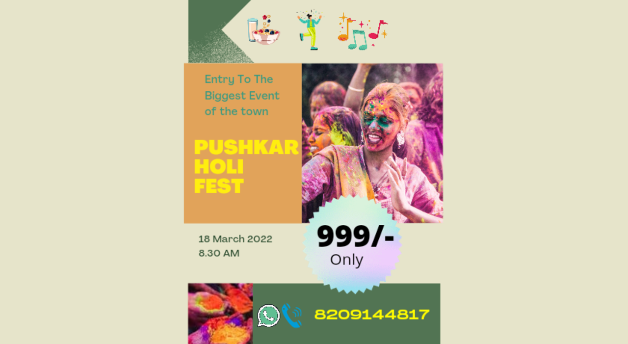 Pushkar Holi Fest | Holi 2022