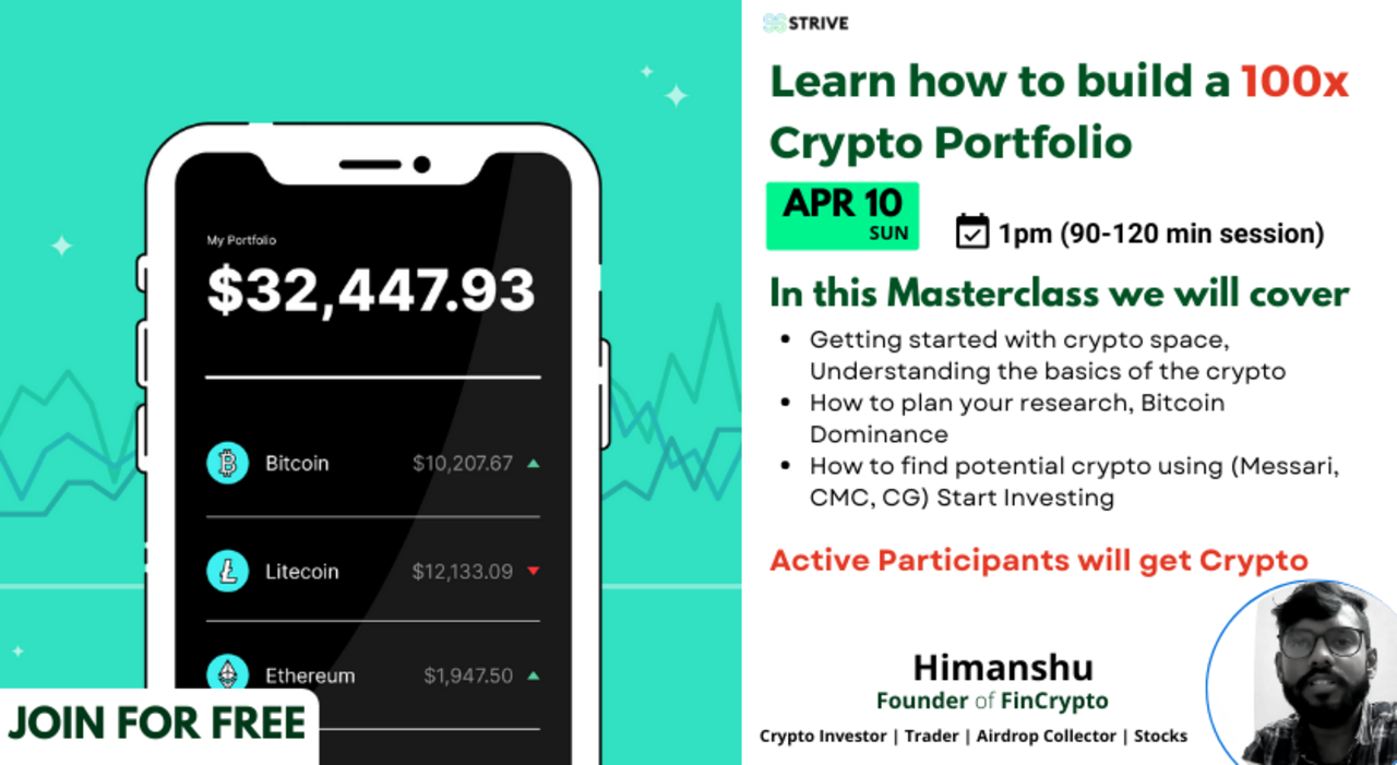 Learn how to build a 100x Crypto Portfolio