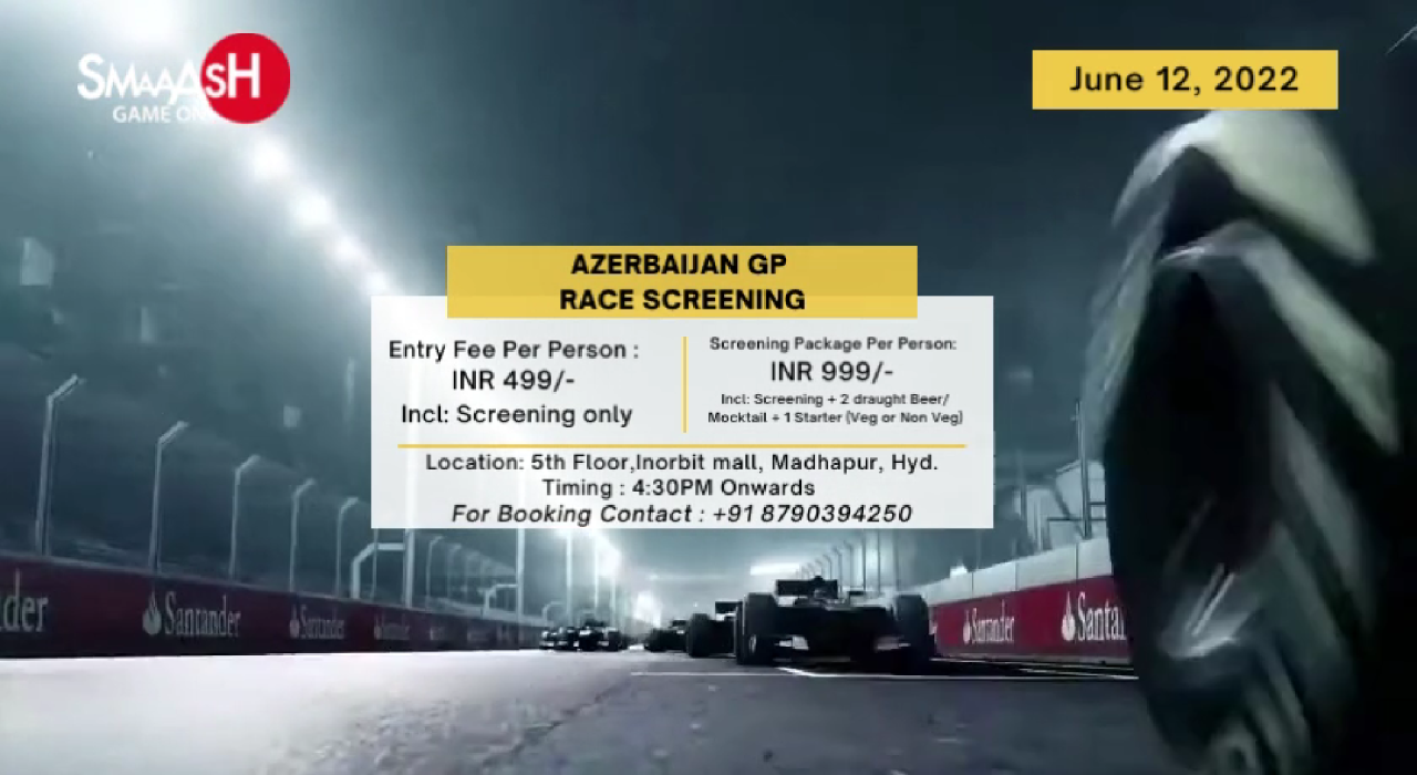 F1 LIVE SCREENING AT SMAAASH INORBIT MALL