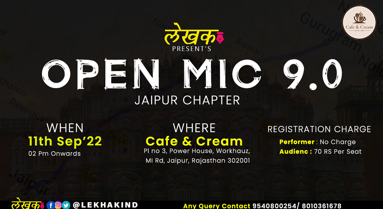 Lekhak India Open Mic 9.0 (Jaipur Chapter)
