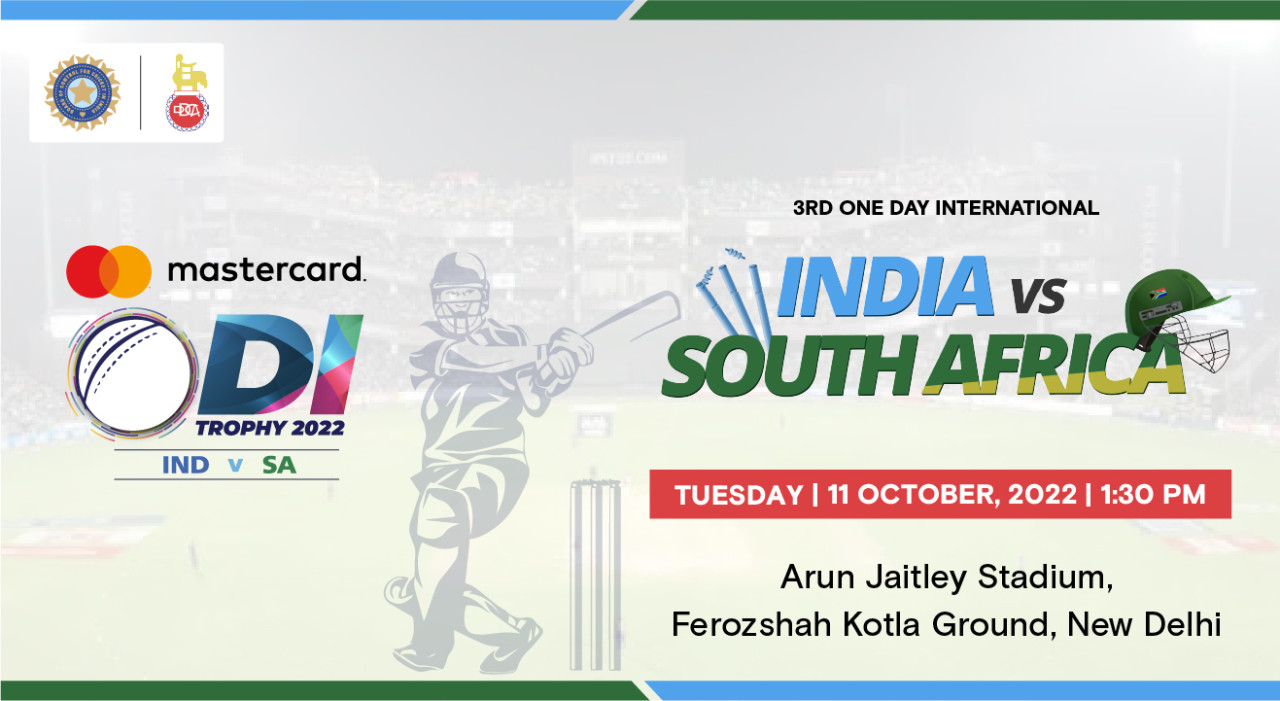 Mastercard Series 3rd ODI: India v South Africa, Delhi