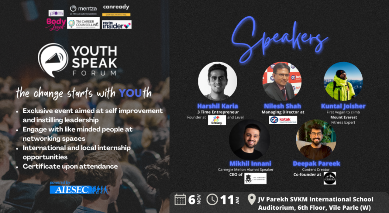 YOUTH SPEAK FORUM by AIESEC in Mumbai