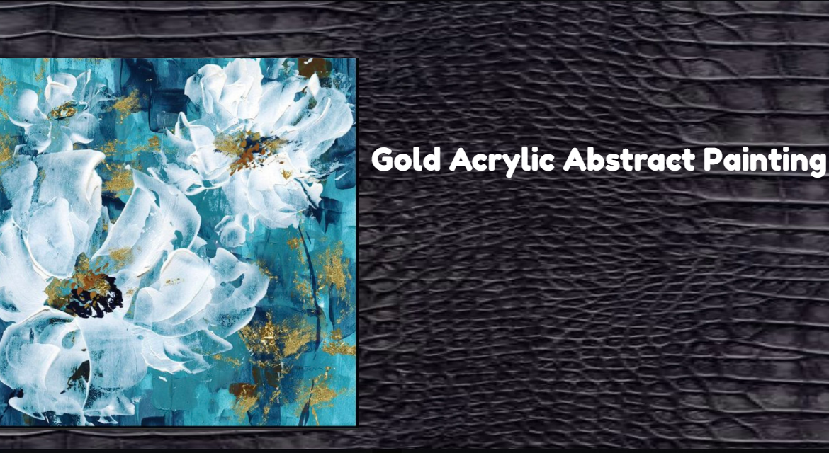 Gold Acylic Abstract Painting