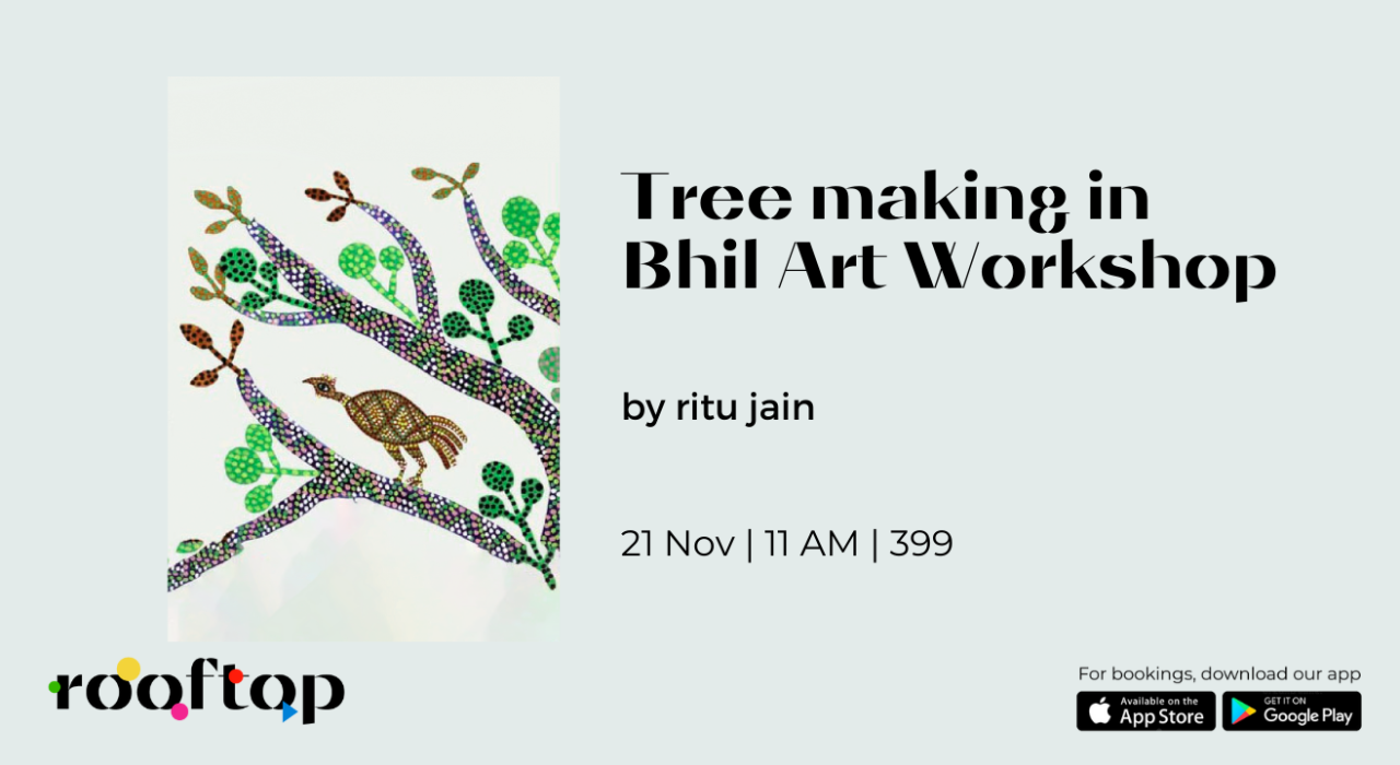 Tree making in Bhil Art Workshop