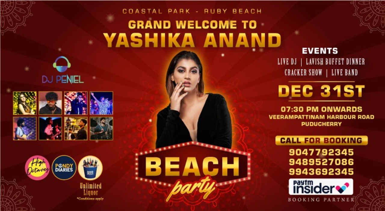 BIGGEST BEACH PARTY2023 | NYE 2023 | New Year Party | Pondicherry | New Year Event | NYE 2023