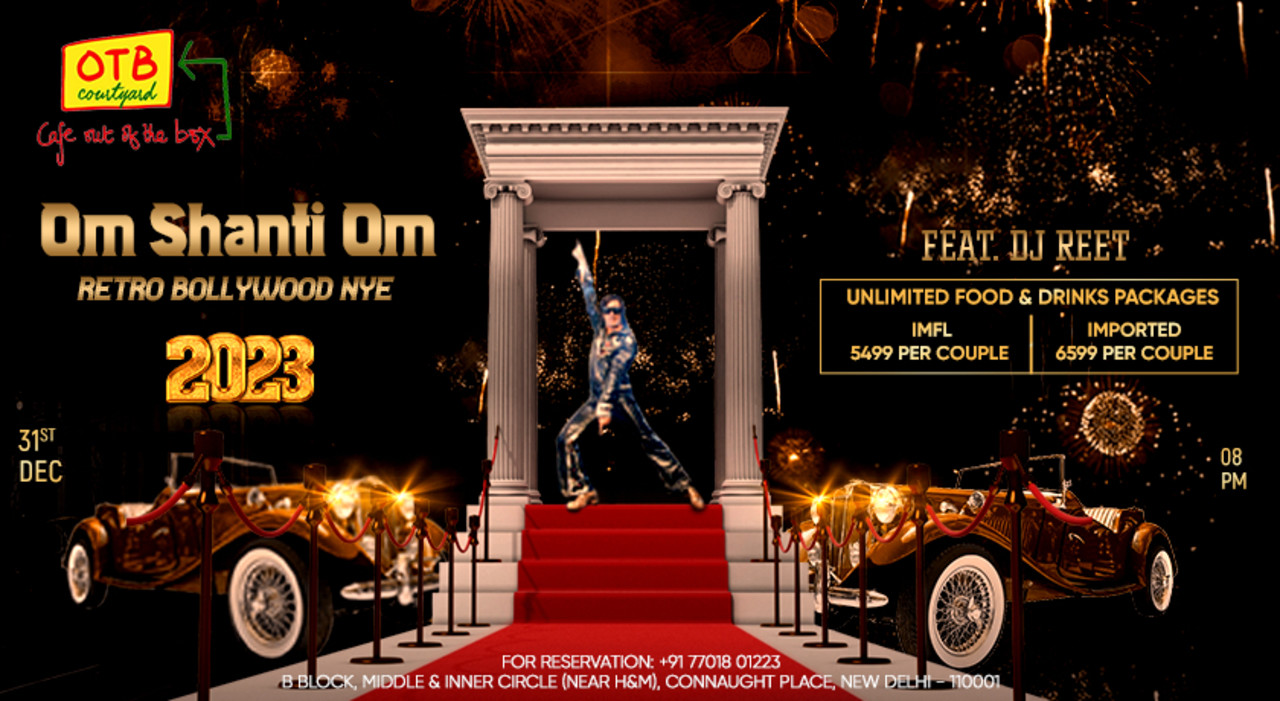 Retro Bollywood NYE @OTB Courtyard, Connaught Place | NYE 2023