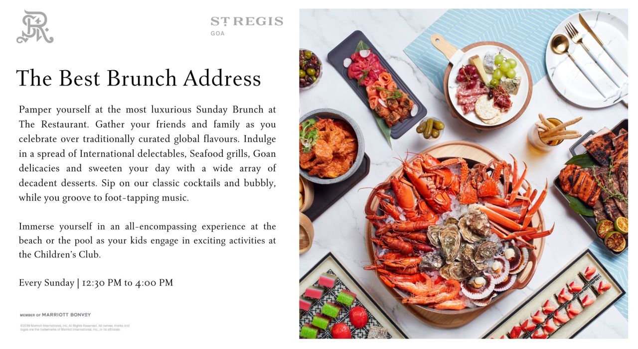 Sunday Brunch at The St. Regis Goa Resort