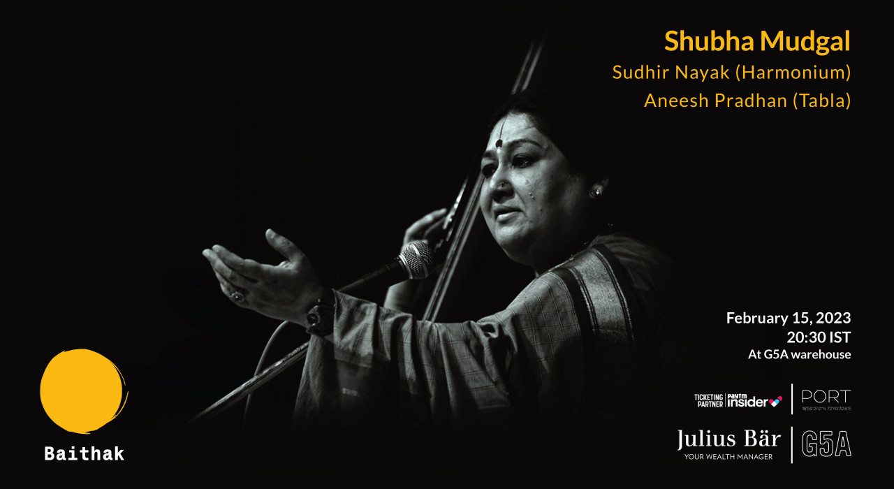Baithak – an immersive concert with Shubha Mudgal