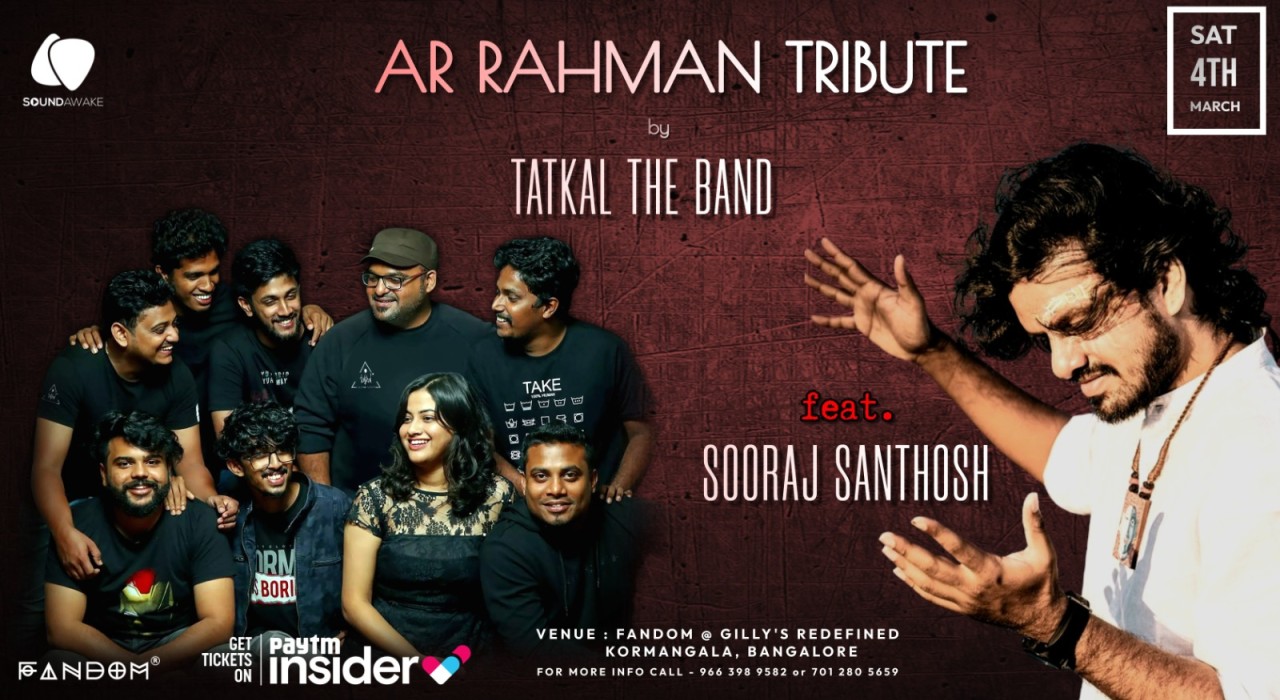 AR rahman tribute by Tatkal the band feat. Sooraj Santosh