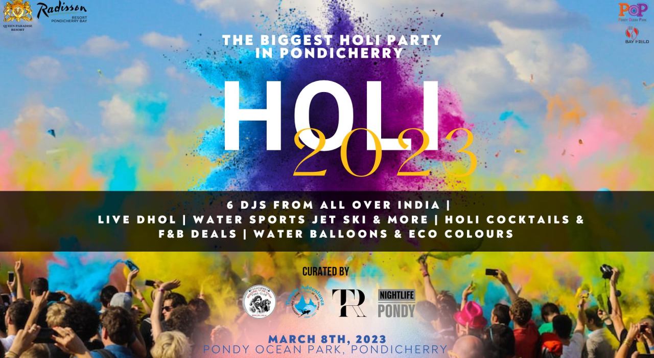 THE BIGGEST HOLI PARTY IN PONDICHERRY | Holi 2023