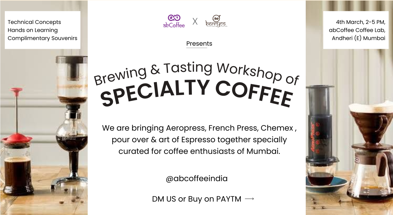 Brewing and Tasting Workshop of Specialty Coffee from abCoffee