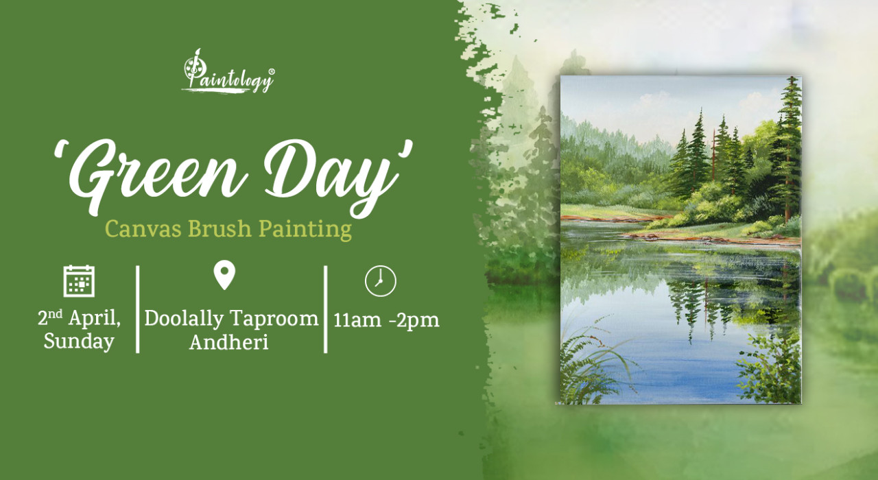 2nd April - Green Day ' canvas brush painting
