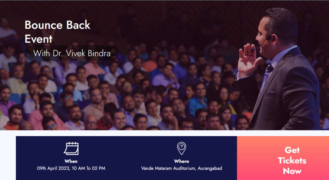 Dr Vivek Bindra Live Seminar In Aurangabad