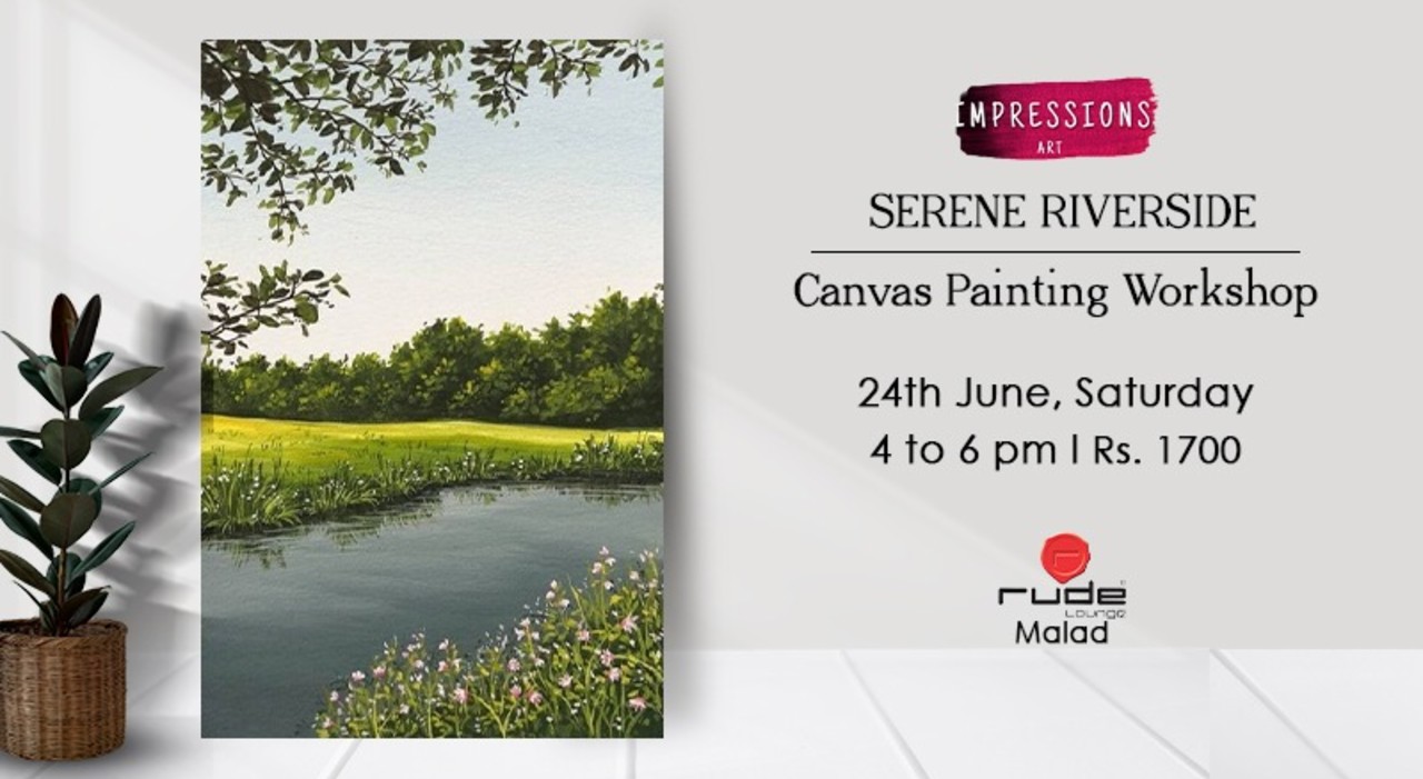 Serene Riverside- Canvas Painting Workshop, by Impressions Art