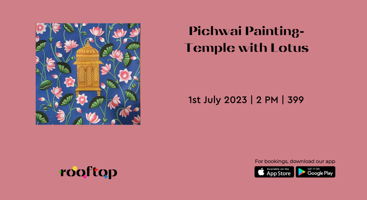 Pichwai - Temple on lotus
