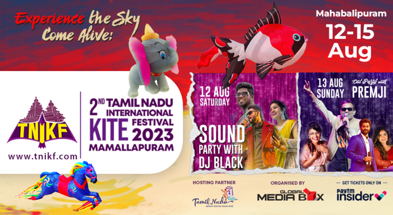 2nd Tamilnadu International Kite Festival-12 Aug 2023 - Family Carnival + Music