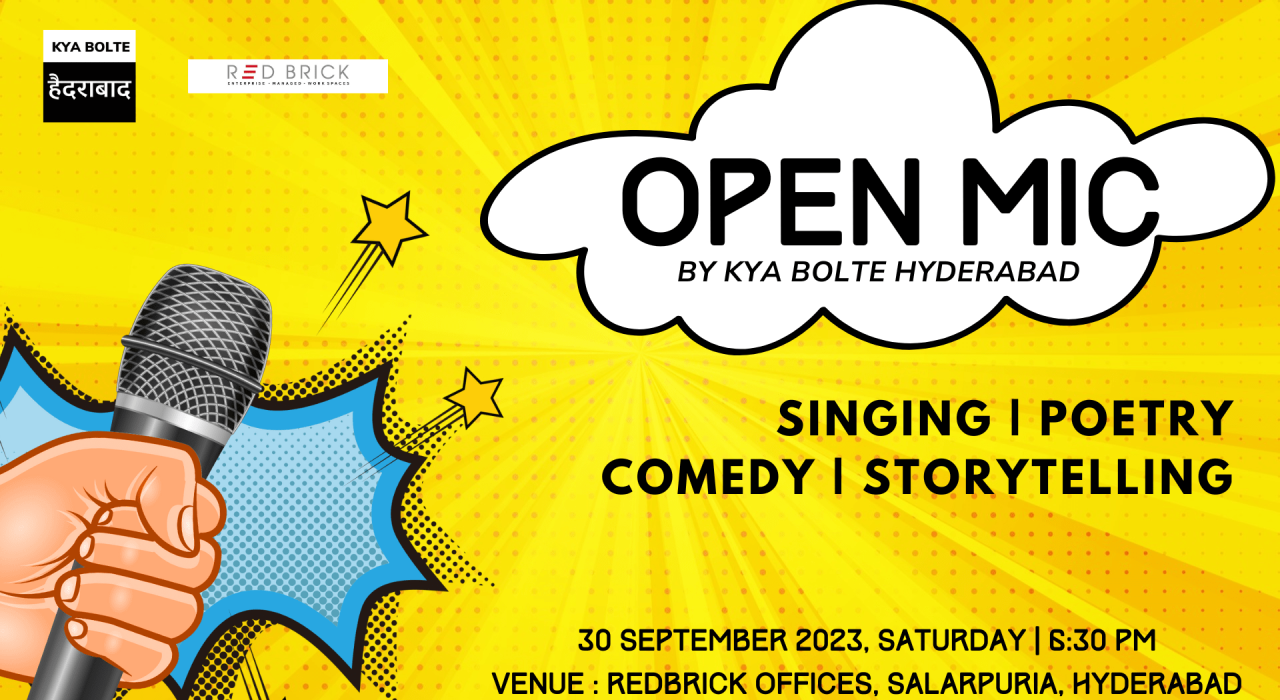 Open Mic By Kya Bolte Hyderabad at Redbrick Offices, Salarpuria, Hyderabad