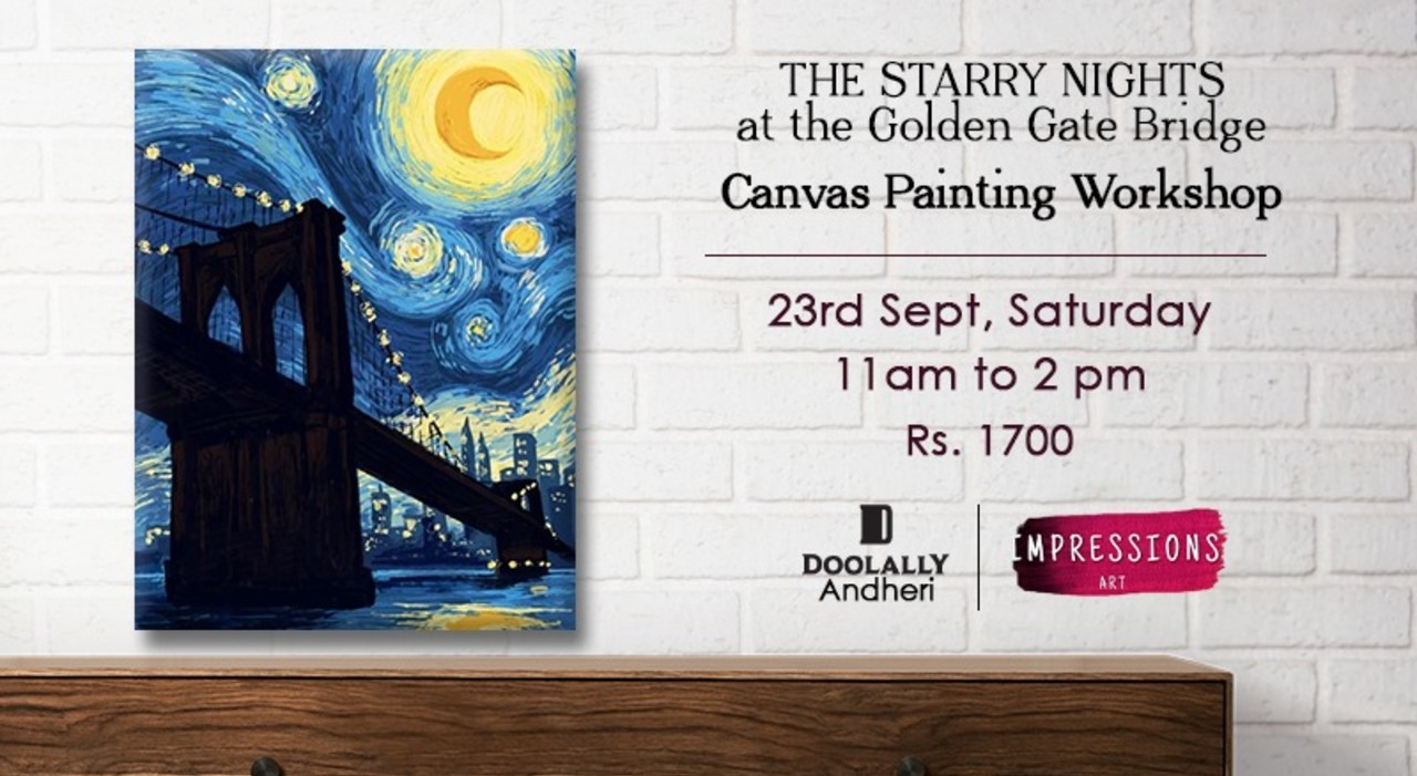 "Starry Nights" at the Golden Gate bridge- Canvas Painting Workshop