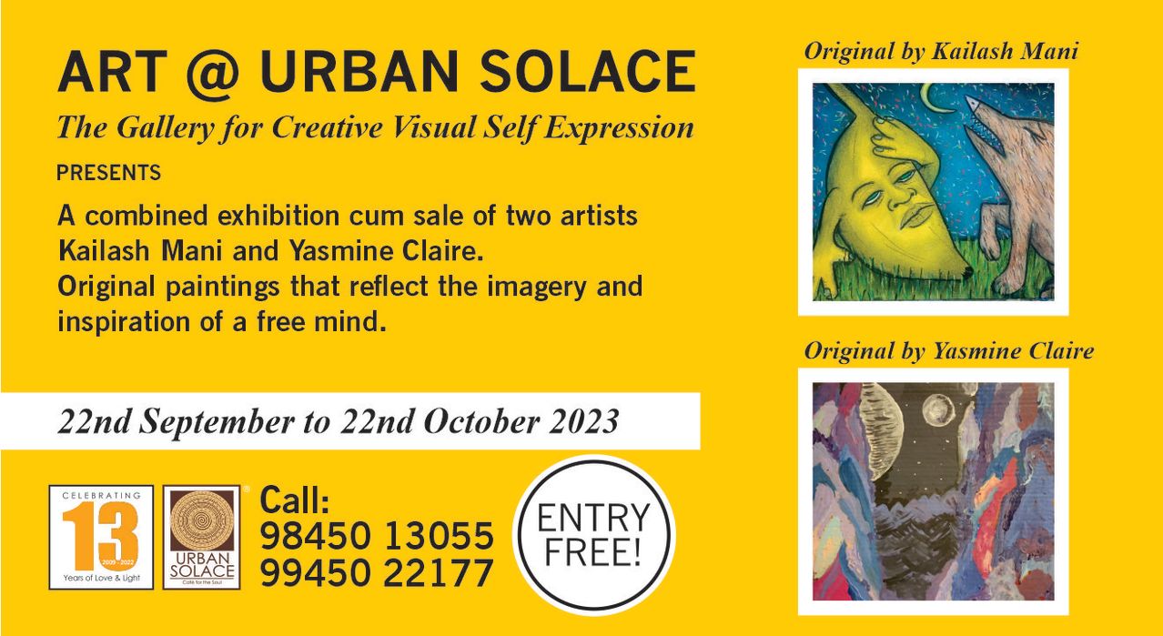 Art @ Urban Solace features Kailash Mani and Yasmine Claire