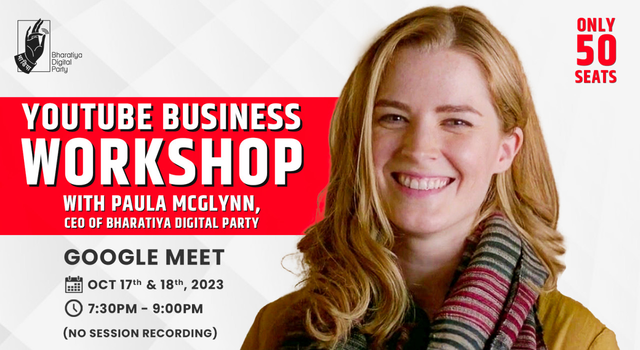 Youtube Business Workshop with Paula Mcglynn