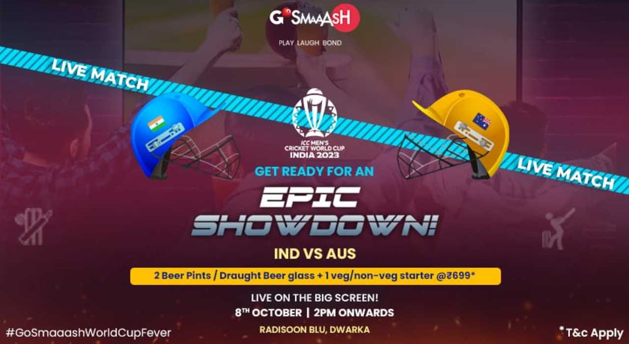 INDIA vs AUSTRALIA WORLD CUP LIVE SCREENING @ SMAAASH DELHI
