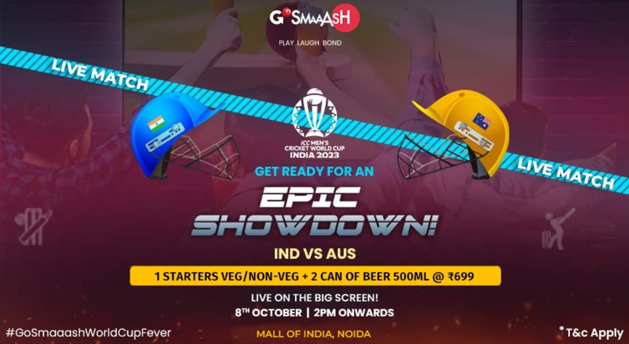 INDIA VS AUSTRALIA WORLD CUP LIVE SCREENING @ SMAAASH NOIDA