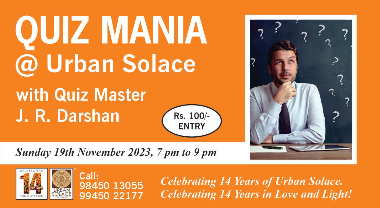 Quiz Mania @ Urban Solace - November 2023 Edition