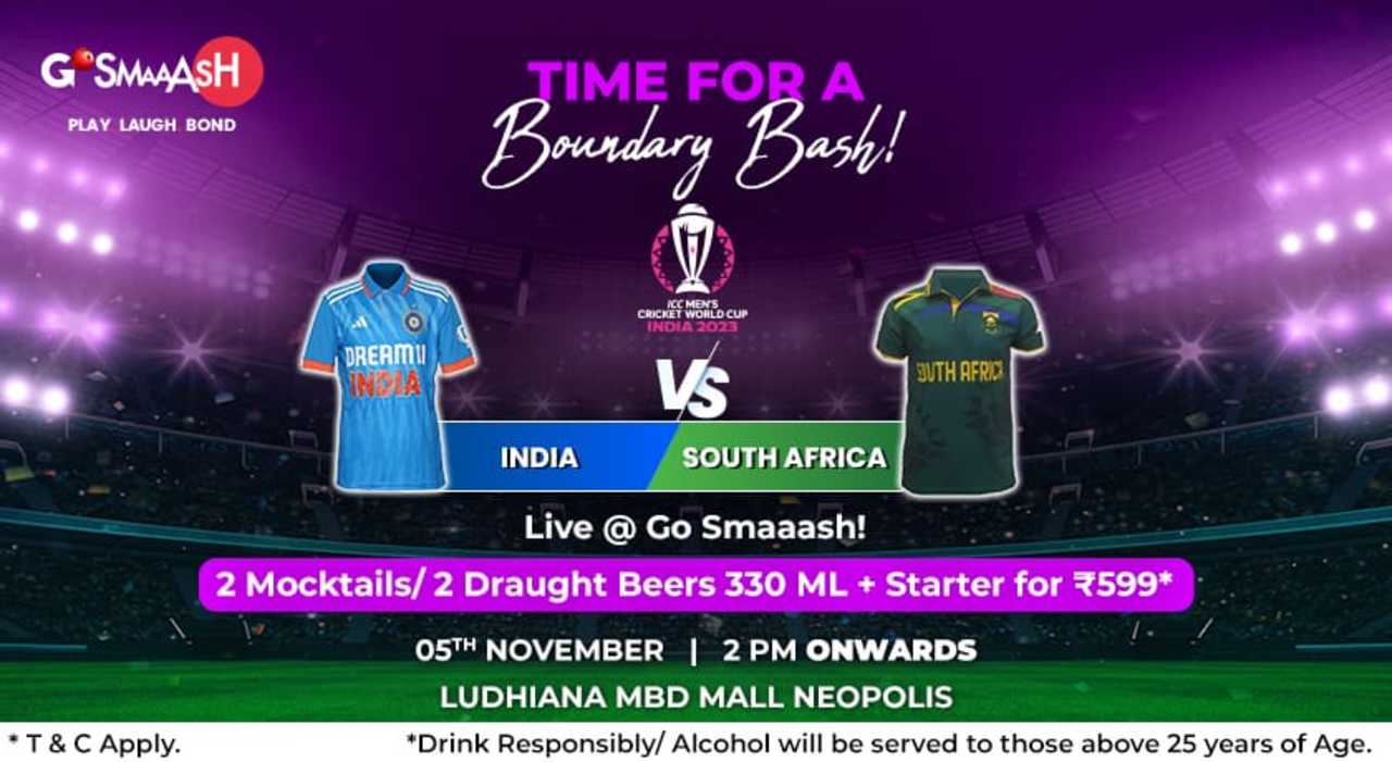 INDIA vs SOUTH AFRICA LIVE SCREENING @ SMAAASH LUDHIANA