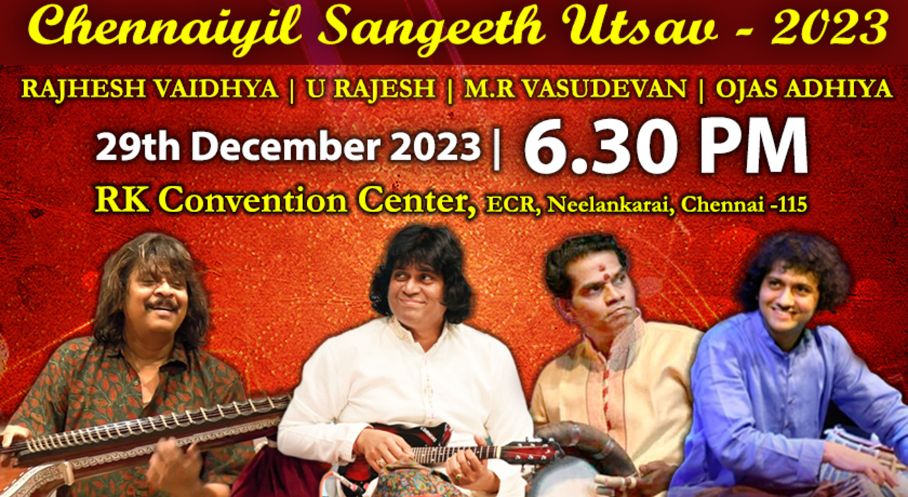 Chennaiyil Sangeeth Utsav 2023-Rajhesh Vaidhya I U Rajesh | M.R. Vasudevan | Ojas Adhiya | NY 2024