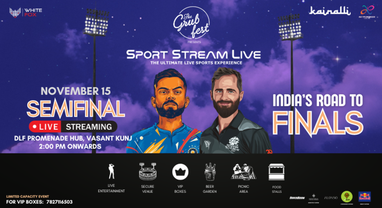 SPORT STREAM LIVE by The Grub Fest - The Ultimate Live Sports Experience (IND vs NZ)