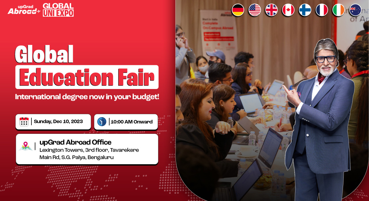Attend upGrad Abroad Global Education Fair 2023 -Bangalore