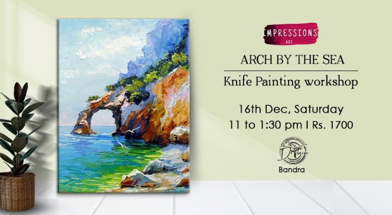 Arch by the Sea- Knife Painting Workshop, by Impressions Art