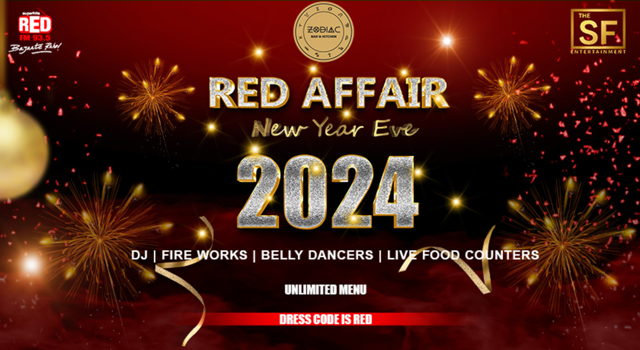 RED AFFAIR NEW YEAR EVE 2024 WITH ZODIAC BAR & KITCHEN | NY 2024