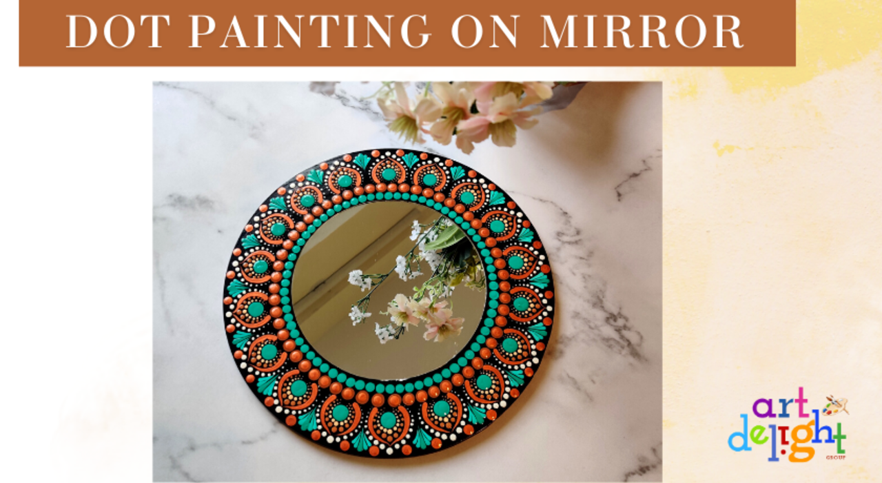 Dot Painting on Mirror