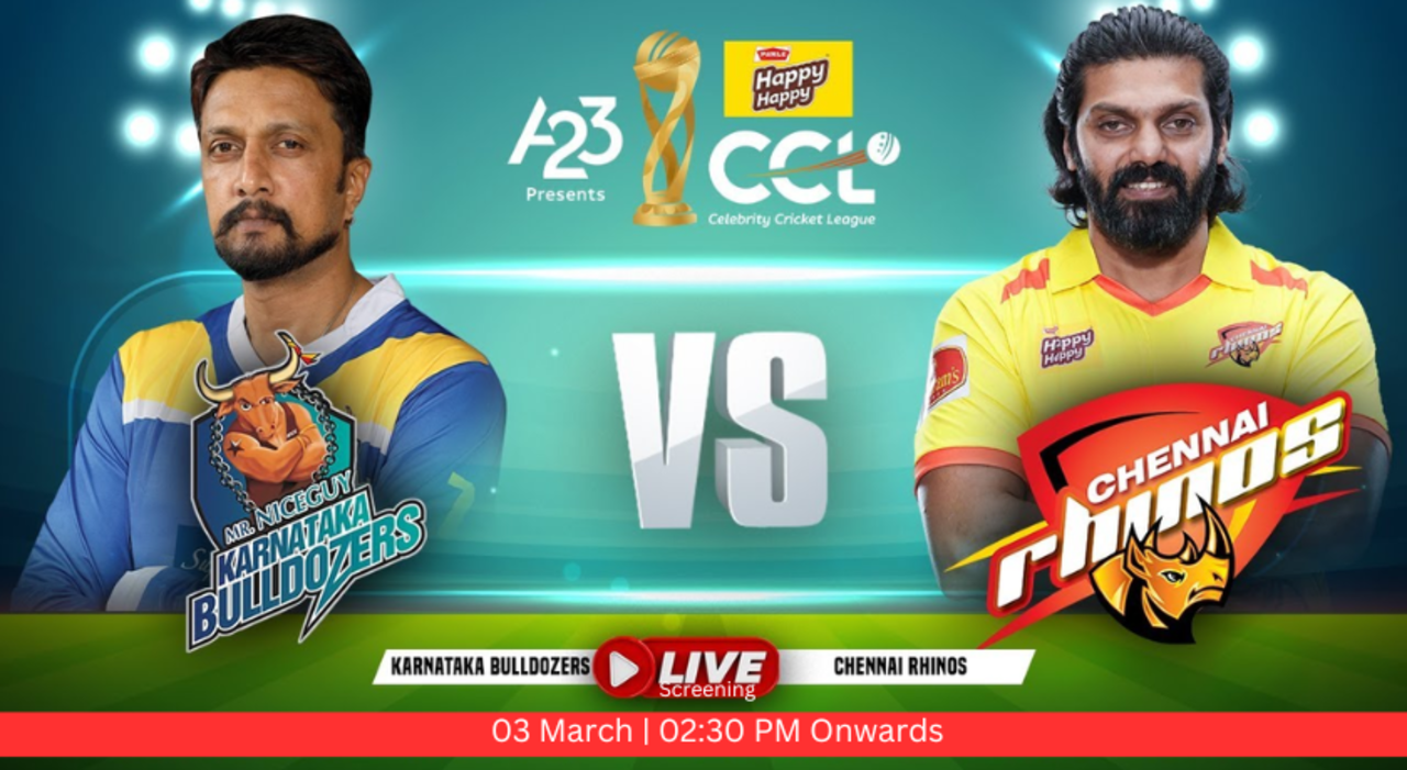 Chennai Rhinos vs Karnataka Bulldozers Celebrity Cricket League CCL 2024 (Screening)