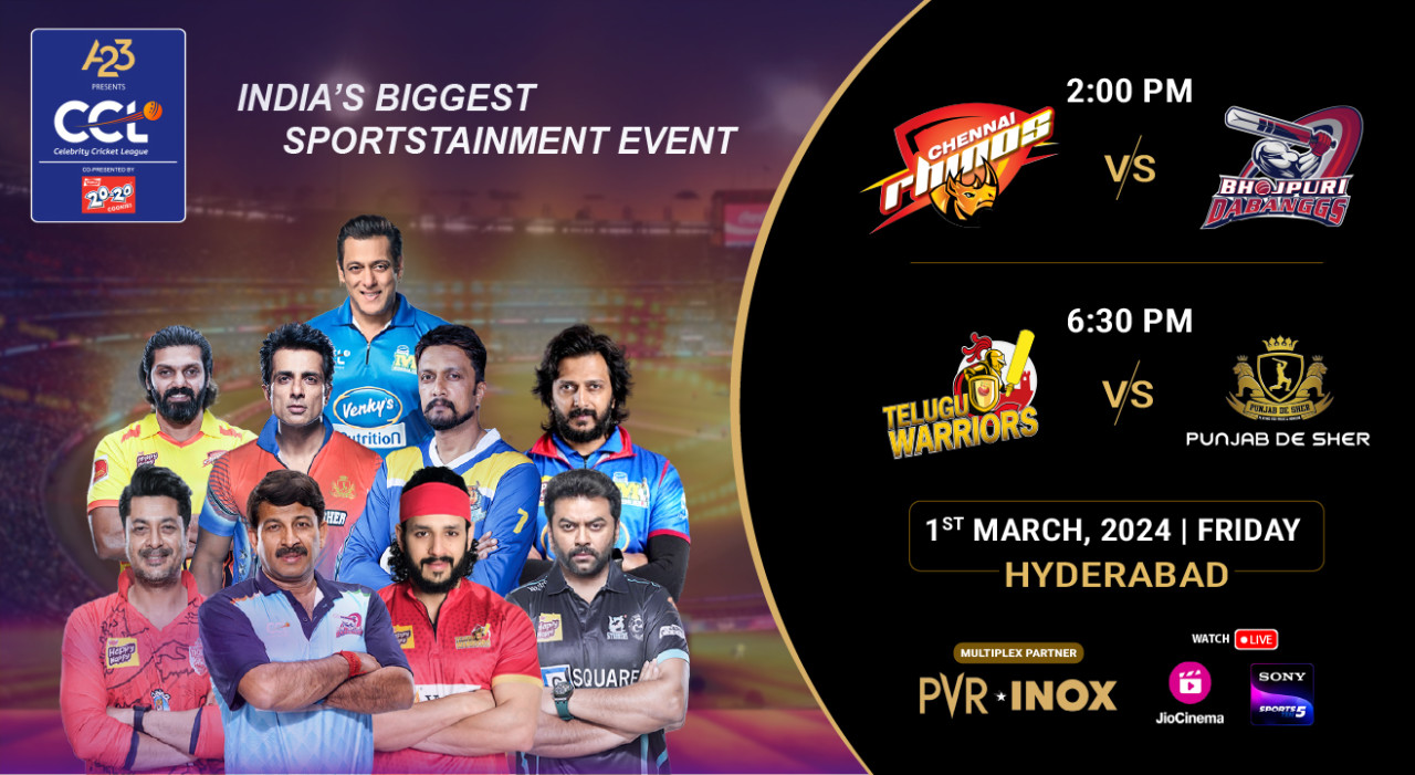 CCL 2024: Chennai Rhinos vs Bhojpuri Dabanggs & Telugu Warriors vs Punjab De Sher