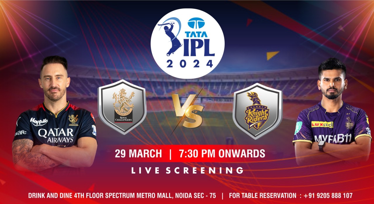 RCB vs KKR IPL 2024 Royal Challengers Bangalore vs Kolkata Knight Riders (Screening)