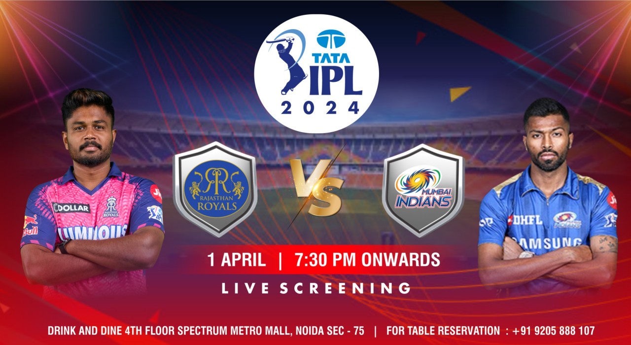 RR vs MI IPL 2024 Rajasthan Royals vs Mumbai Indians (Screening)