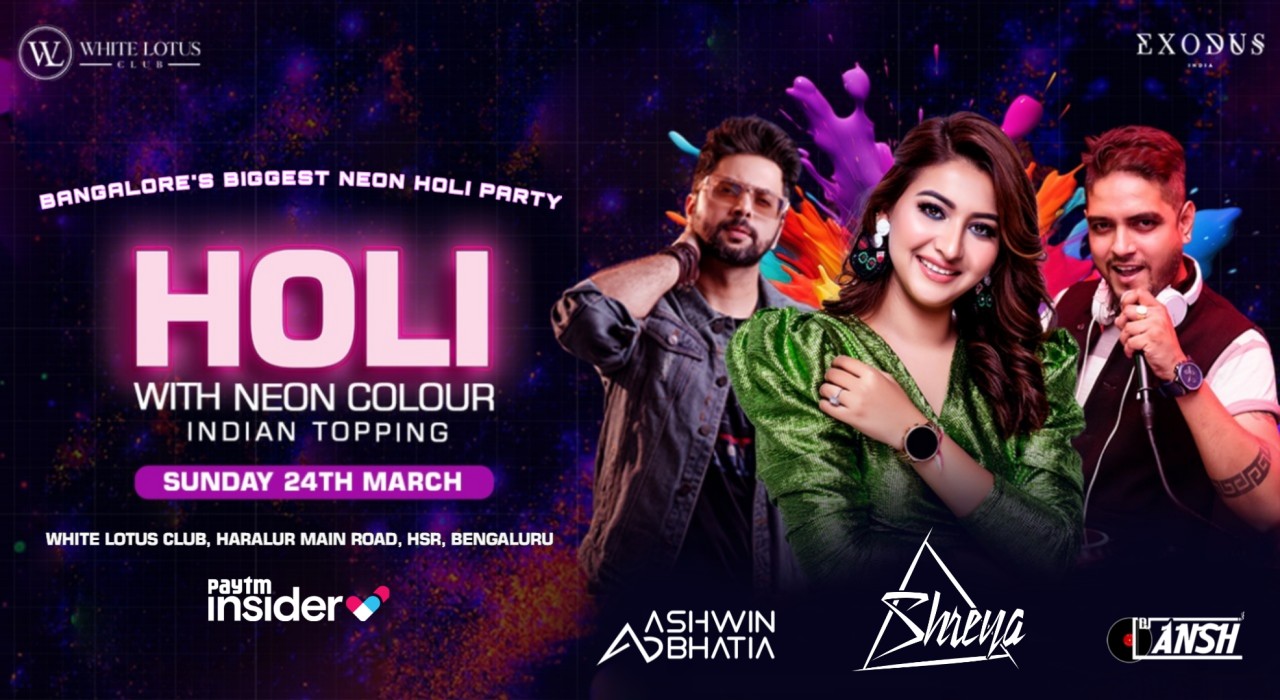 Holi Neon Color Festival - Indian Topping | WL Club | HOLI 2024