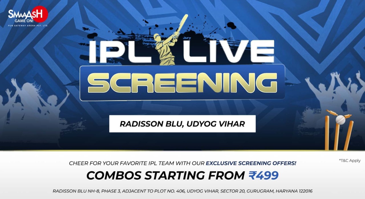 RR vs GT IPL 2024 LIVE SCREENING @SMAAASH - UDYOG VIHAR