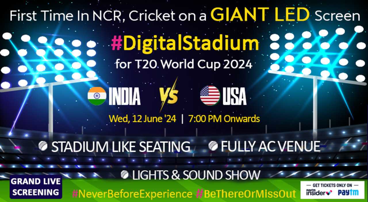 India vs USA match of ICC T20WC 2024 on GIANT SCREEN (Screening)