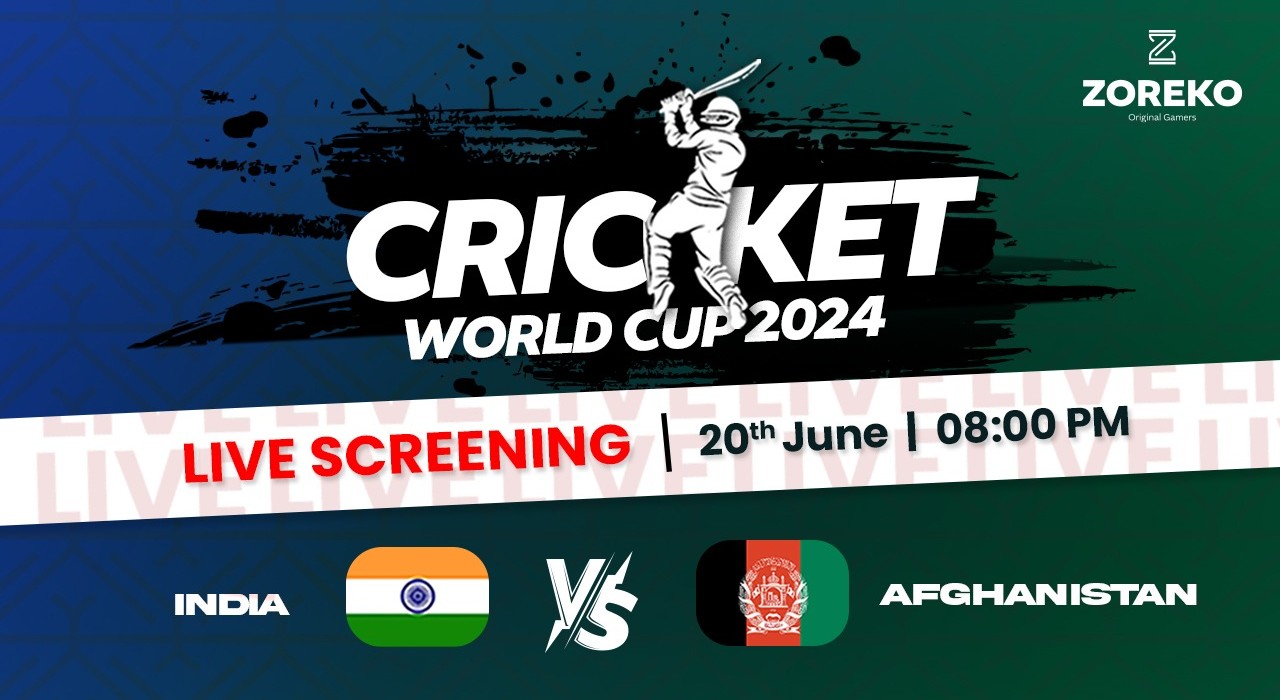 IND vs AFG T20 WC LIVE SCREENING @ZOREKO - JANAKPURI