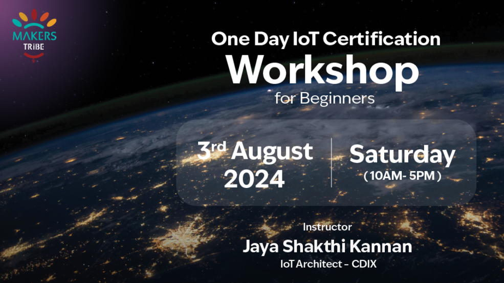 One Day IoT Certification Workshop for Beginners (with Takeaway Kit) at IIT Madras Research Park